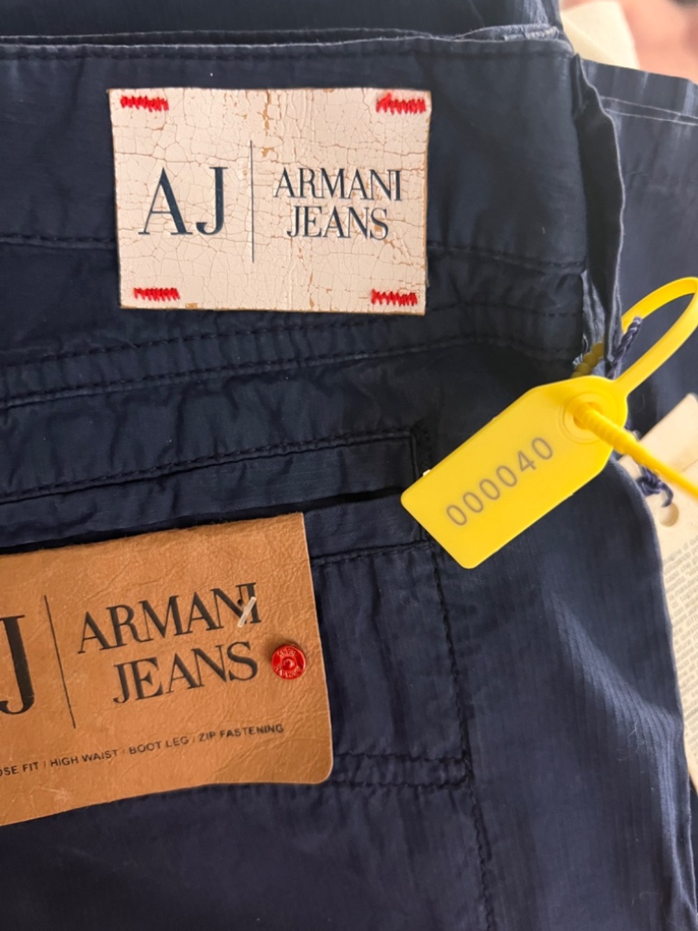 NWT Vintage Armani Jeans women's high rise bootcut trousers Size 28 - Picture 16 of 16